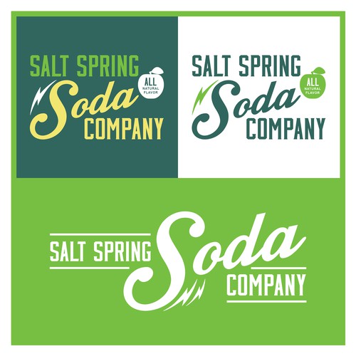 Soda logo with the title 'Salt Spring Soda Company Logo'