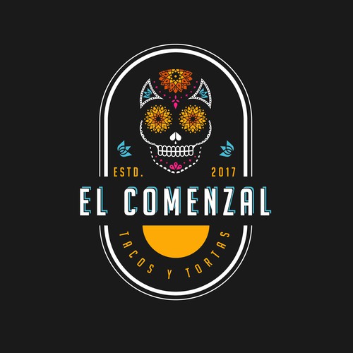 Mexican logo with the title 'Mexican-themed food truck'