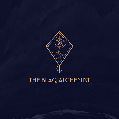 Black and gold logo with the title 'The Blaq Alchemist'
