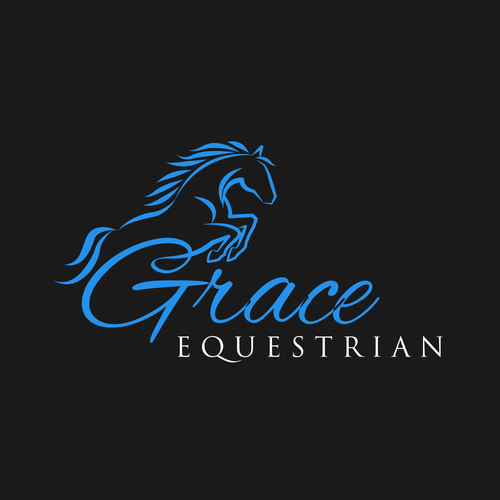 Horse stable logo with the title 'Grace Equestrian Horse Logo'