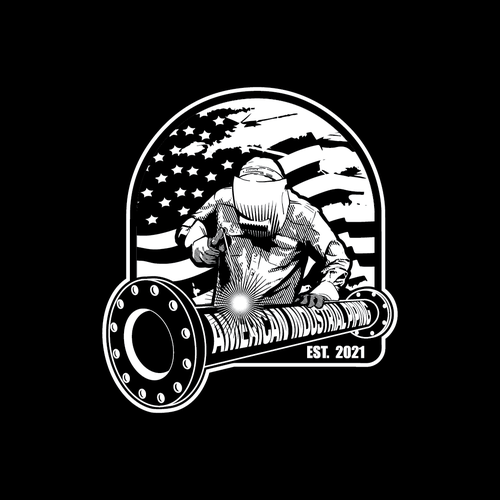 Black brand with the title 'American Industrial Piping Inc.'