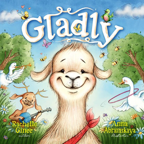 Title design with the title 'Cute title for children book cover'