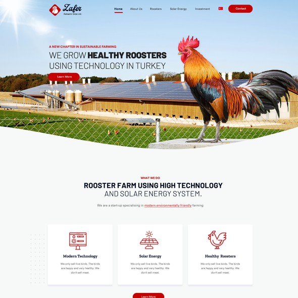 Farm website with the title 'Creative website for agriculture company'