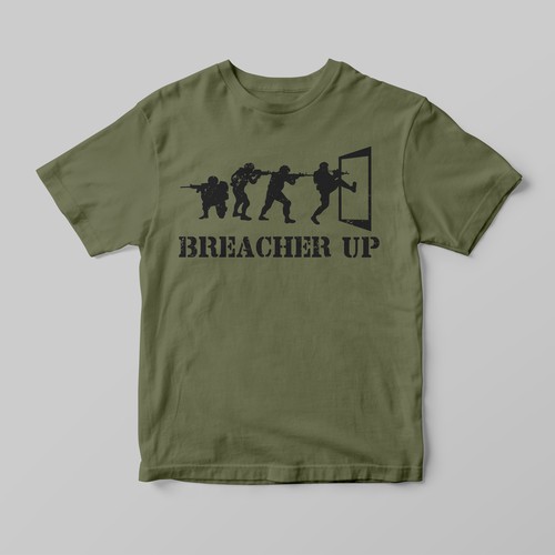 Army t-shirt with the title 'Breacher Up T-shirt '