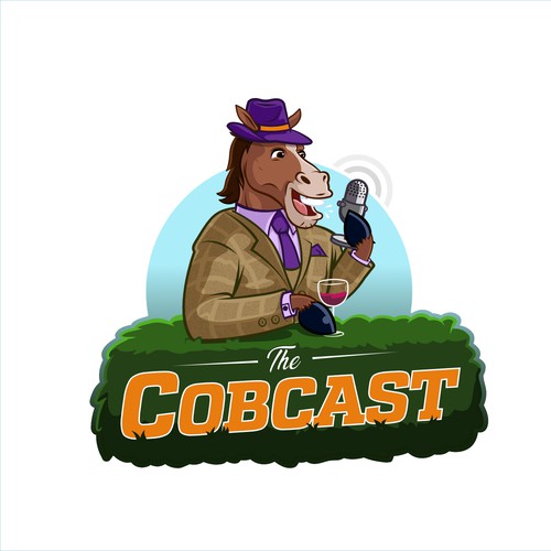 Podcast logo with the title 'The Cobcast logo'