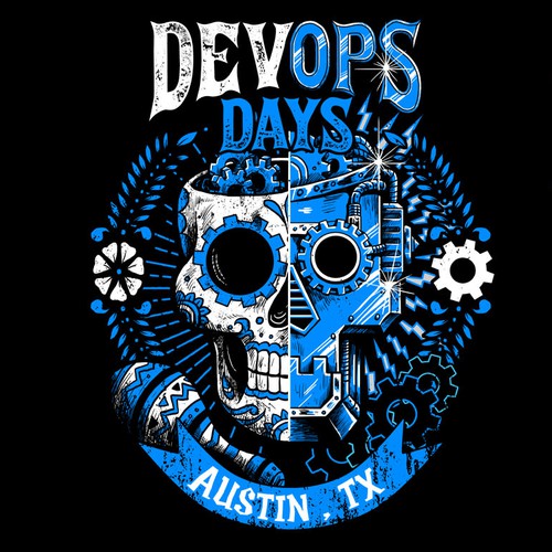 Skull t-shirt with the title 'devops days'
