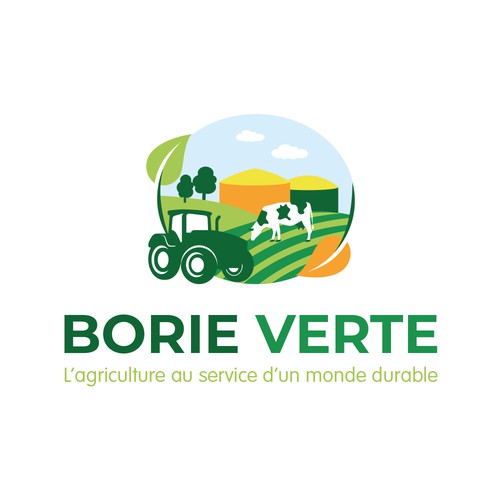Agriculture brand with the title 'Borie Verte logotype'