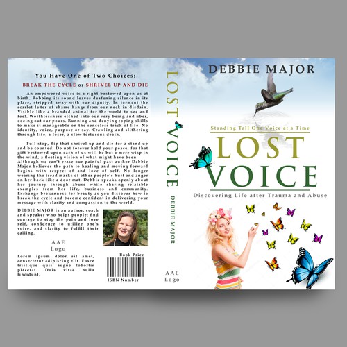 Change design with the title 'Book Cover Entry'