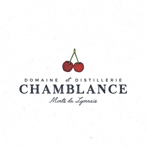 Cherry logo with the title 'Logo design for distillerie'