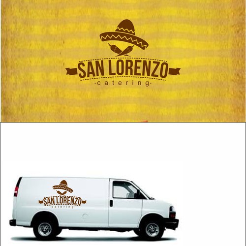 Chili pepper logo with the title 'San Lorenzo Catering'