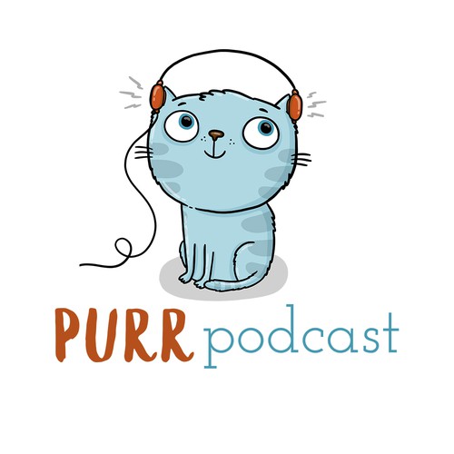 Kitten design with the title 'Podcast Cover Design '