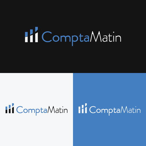 News logo with the title 'Logo concept for a french accounting news website'