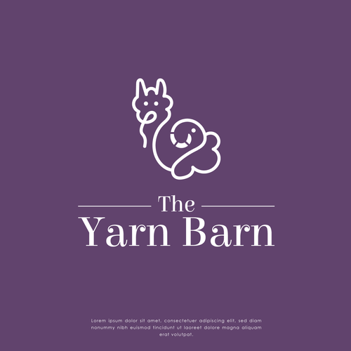 Sheep brand with the title 'The Yarn Barn'