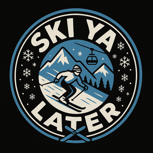 Sky t-shirt with the title 'Ski Ya Later'