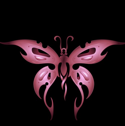 Tribal logo with the title 'the modern tribal butterfly'