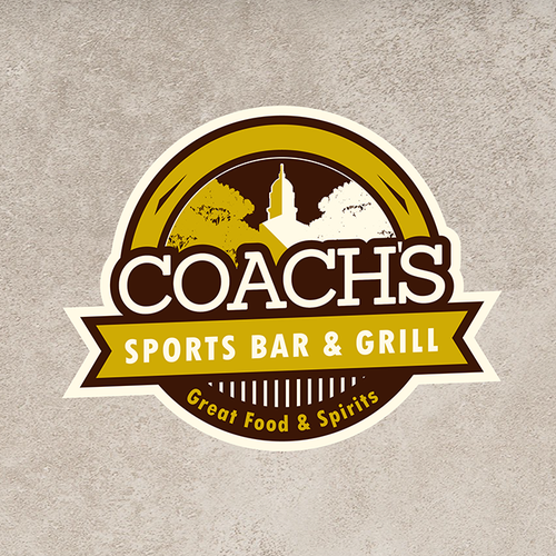 Sports bar design with the title 'Sport Bar and Grill Logo'