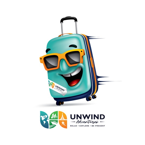 Travel agency design with the title 'Unwind'