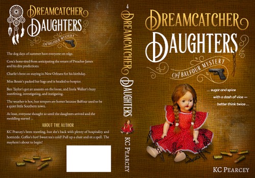 Crime book cover with the title 'Book cover for the novel "Dreamcatcher: Daughters"'