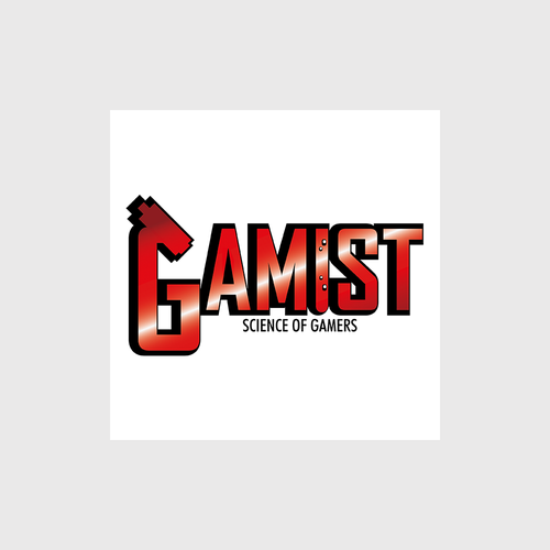 Microscope logo with the title 'Logo design for Gamist.'