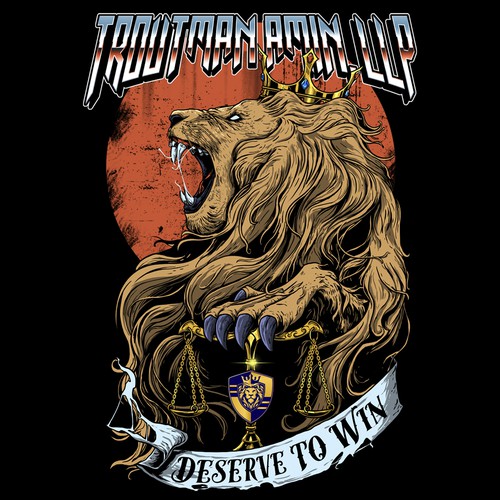 Lion t-shirt with the title 'Tshirt Design for Rockstar lawyer Troutman Amin'