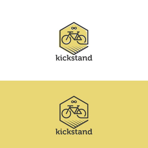 Cycle design with the title 'Kickstand'