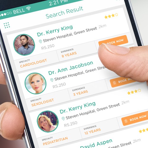 Social design with the title 'hCue '