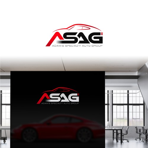 Automotive brand with the title 'Bold logo for Adam's Specialty Auto Group'