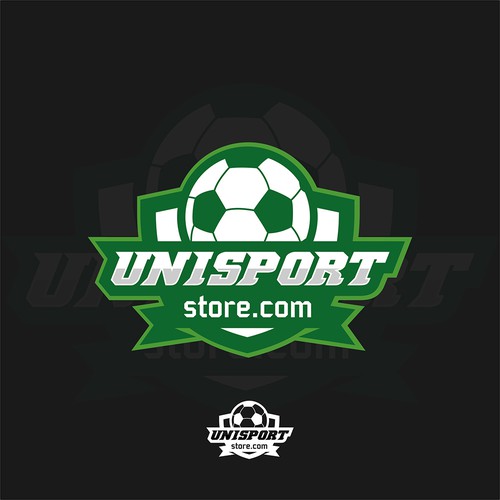 Soccer ball logo with the title 'Unisport '