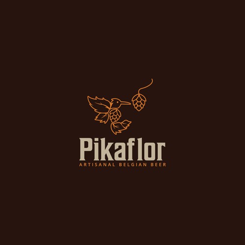 Drinking logo with the title 'Pikaflor'
