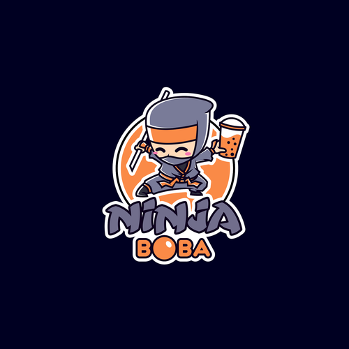Ninja logo with the title 'Ninja Boba'