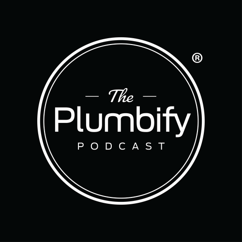 Plumbing design with the title 'Podcast logo version'