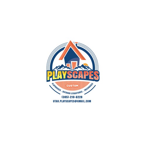 House logo with the title 'Logo for a build custom playhouses, tree houses and other outdoor structures'