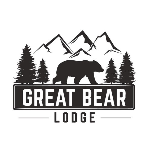 Signage logo with the title 'Great Bear Lodge'