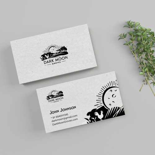 Art Deco brand with the title 'Dark Moon Groves Cards'