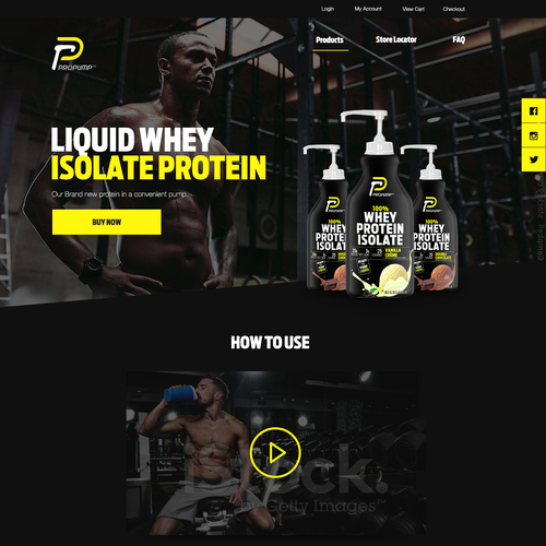 Product website with the title 'Webdesign for Brandnew Supplement'