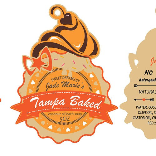 Soap design with the title 'Hang Tag Design for a small soap company'