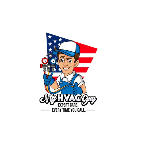 Heating design with the title 'My HVAC Guy Logo'