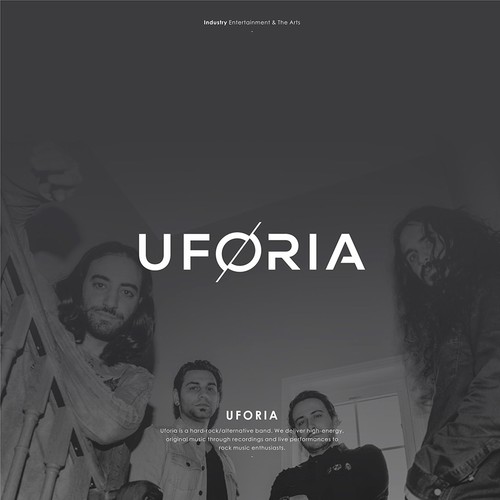 Band logo with the title 'UFORIA'