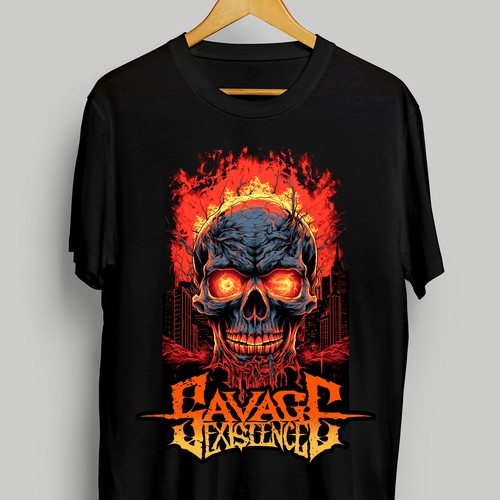 Band t-shirt with the title 'Dark Rock T-shirt Design'
