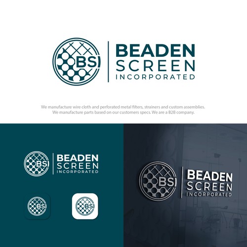 Screen design with the title 'Beaden Screen, Incorporated'