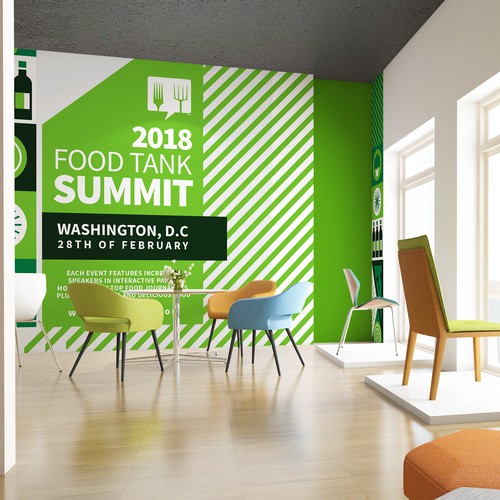 Display design with the title 'Conference Art for FoodTank Summit 2018'