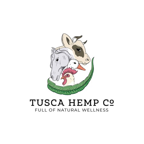Hemp logo with the title 'Logo design for natural products '