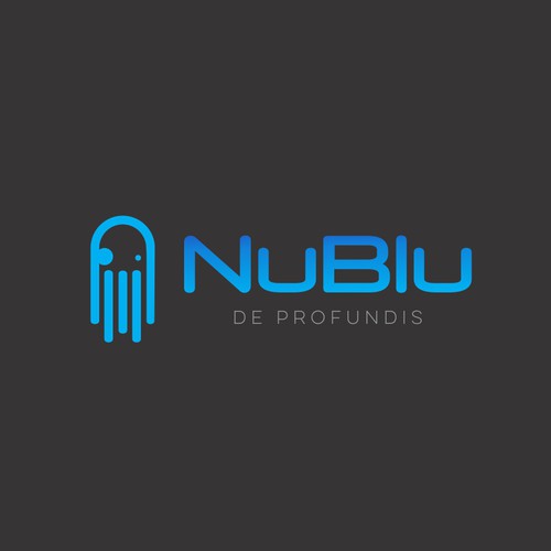 Online shop design with the title 'NuBlu - logo'