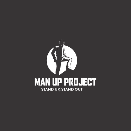 Stand design with the title 'Man Up Project'