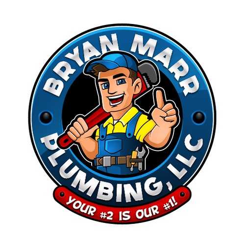 Plumbing design with the title 'Character Logo for Plumbing Company'