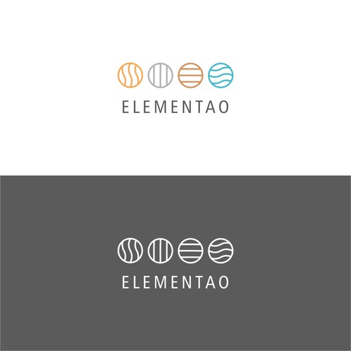Element design with the title 'The Four Elements'