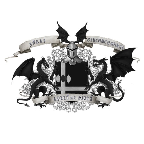 Coat of arms design with the title 'Personalized Medieval Style Coat of Arms'