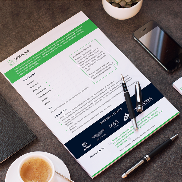 White paper design with the title 'Bespoke-Excel'