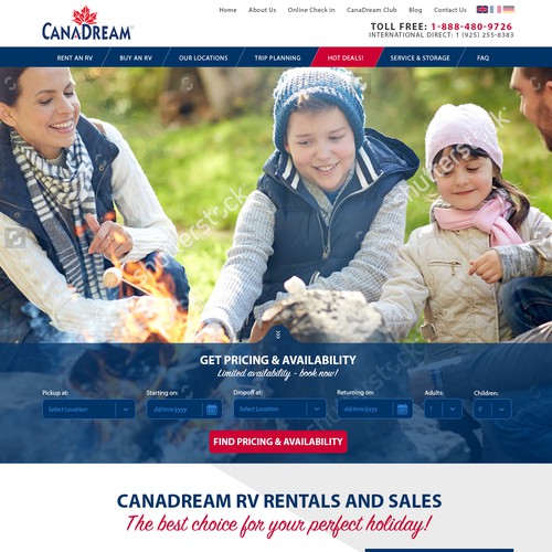 Tourism design with the title 'Canadian Tourism Website'