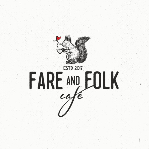 Cafe racer logo with the title 'FARE AND FOLK'